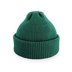 CHOK.LIDS Fisherman Beanie kurz gestrickt Klassische Manschette Schädel Kappen Outdoor Winter stilvolle Trawler Sailor Beanies für Herren und Damen (Tannengrün) von CHOK.LIDS