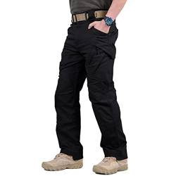 CHOUBAGUAI Übergröße 5XL Militär Taktische Hose Wasserdichte Cargohose Herren Atmungsaktive Armee Kampfhose Arbeit Jogger Dropshipping-4XL, ix9 Schwarz von CHOUBAGUAI