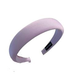 Einfarbige Stoff-Schwamm-Stirnbänder, Haarschmuck for Frauen, trendig, lässig, niedlich, Haarband, Haarband for Mädchen (Color : Light Purple, Size : Medium) von CHRISK