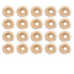 Flauschiges warmes Winter-elastisches Haarband Scrunchies Dickdarm-Haarring Frauen Mädchen Plüsch-Haarseil Hairwear-Haarband (Color : Light coffee-20PCS) von CHRISK