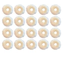 Flauschiges warmes Winter-elastisches Haarband Scrunchies Dickdarm-Haarring Frauen Mädchen Plüsch-Haarseil Hairwear-Haarband (Color : White-20PCS) von CHRISK