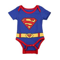 Strampler Set Junge, 2019 heißer Baby Jungen Kurzarm Superman Strampler Hut Schuhe und Socken dreiteilige Kleidung Set (G, 0-6 Monate) von CHRONSTYLE