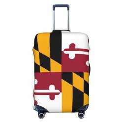 CHRYSM Gepäckabdeckung Minnesota State Flag Cover Protector Anti-Scratch Suitcase Cover Fits 18-32 Inch Suitcase S, Flagge des Bundesstaates Maryland, Large, Art Deco von CHRYSM