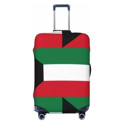 CHRYSM Gepäckabdeckung Minnesota State Flag Cover Protector Anti-Scratch Suitcase Cover Fits 18-32 Inch Suitcase S, Kuwaitische Flagge, Large, Art Deco von CHRYSM