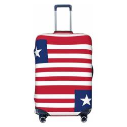 CHRYSM Gepäckabdeckung Minnesota State Flag Cover Protector Anti-Scratch Suitcase Cover Fits 18-32 Inch Suitcase S, Liberianische Flagge, Medium, Art Deco von CHRYSM