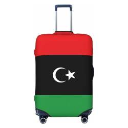 CHRYSM Gepäckabdeckung Minnesota State Flag Cover Protector Anti-Scratch Suitcase Cover Fits 18-32 Inch Suitcase S, Libysche Flagge, Small, Art Deco von CHRYSM
