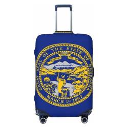 CHRYSM Gepäckabdeckung North Dakota State Flag Cover Protector Anti-Scratch Suitcase Cover Fits 18-32 Inch Suitcase S, Flagge Nebraska, X-Large, Art Deco von CHRYSM