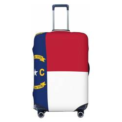 CHRYSM Gepäckabdeckung North Dakota State Flag Cover Protector Anti-Scratch Suitcase Cover Fits 18-32 Inch Suitcase S, North Dakota Flagge, Medium, Art Deco von CHRYSM