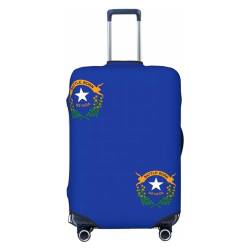 CHRYSM Gepäckabdeckung North Dakota State Flag Cover Protector Anti-Scratch Suitcase Cover Fits 18-32 Inch Suitcase S, Staatsflagge Nevada, Large, Art Deco von CHRYSM