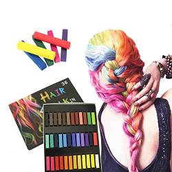 CHSEEO 36 Farben Hair Chalk Geschenke für mädchen, Temporary Hair Dye Wax Red, Black, White, Purple, Blue, Pink, Waschbare Haarfarbe für 10, 12, 13, 16 Jahre Teenager Mädchen Geschenk von CHSEEO