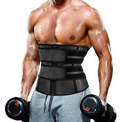 CHUMIAN Herren Bauchweggürtel Schwitzgürtel Gürtel Taille Trimmer Bauchgürtel Waist Trainer Fitness Sauna Verstellbarer Body Shaper Bauchweg Taillenformer von CHUMIAN