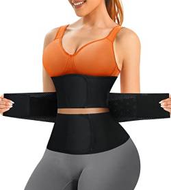 CHUMIAN Korsett Damen Bauchweg Stark Formend Korsage Shapewear Taillenmieder Unterbrust Corsage Bauchweggürtel Waist Trainer Body Shaper (Schwarz, 3XL) von CHUMIAN