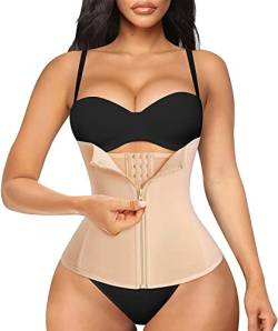 CHUMIAN Unterbrust Korsage Damen Taillenformer Waist Trainer Gürtel Korsett Bauch Body Shaper Corsage Bauchweggürtel für Gewichtsverlust (XXL, Beige) von CHUMIAN