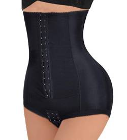 Chumian Damen Figurenformend Miederslip Bauch Weg Stark Formend Miederhose Shapewear Po Push Up Unterwäsche , M, Schwarz von CHUMIAN