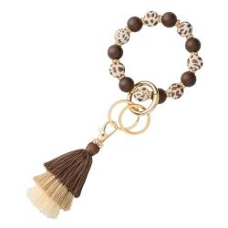 CHUQING Schlüsselanhänger Damen Schlüssel Anhänger Armband Perlen Schlüsselbund Silikon Schlüsselkette Damen von CHUQING