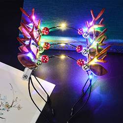 Luminous Band Hair Decorations Christmas Deer Hair Band Christmas Christmas Headband (E, Free size) von CHUXI