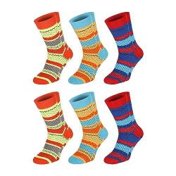 CHILI LIFESTYLE SOCKS 6 Paar bunte warme Thermo Fashion Socken. Thermosocken für Damen und Herren in Gr.39-42 Gr.43-46 Warme Weichbund Thermo Socken, klimaregulierend von CHiLI Lifestyle Socks