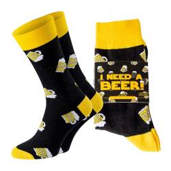 CHiLI Lifestyle Socks 1 Paar witzige Socken Herren 43-46 lustige Socken Damen 39-42 Socken 80% Baumwolle Damen Herren - Chili Socken Motiv Beer Gr. 36-40 41-45, Größe:36/40 von CHiLI Lifestyle Socks