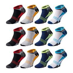 Chili Lifestyle 12 Paar Sneaker Color AirGrip. Sneakersocken für Damen und Herren Gr.39-42 Gr.43-46 Kurze Sportsocken Baumwolle. Kurze Sneaker Socken für Freizeit und Sport von CHiLI Lifestyle Socks