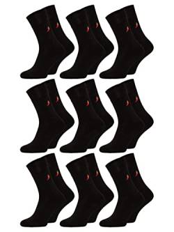 Chili Lifestyle 9 Paar warme THERMO SOCKEN aus BAUMWOLLE - dicke WINTERSOCKEN für Herren & Damen - DESIGNED in GERMANY, Größe:39/42, Farben:schwarz von CHiLI Lifestyle Socks