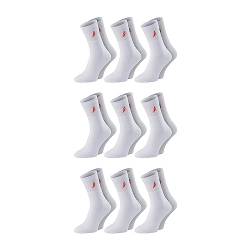 Chili Lifestyle Tennis Socken Herren und Damen, nachhaltige Baumwolle, Sport und Freizeit, 9 Paar, weiß, schwarz, 39-42/43-46, Größe:39/42, Farben:weiß von CHiLI Lifestyle Socks