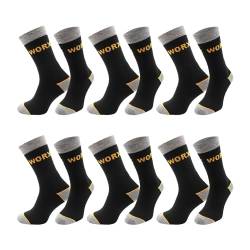 Chili Lifestyle WORX Arbeitssocken Herren und Damen, Frottee Socken 6 Paar schwarz Größe:39-42 von CHiLI Lifestyle Socks