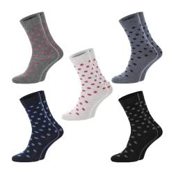 ChiliLifestyle Damen Socke Punkte, 5 Paar, für Damen, Sport und Freizeit, Dots, Punkte, atmungsaktiv, designed in Germany, Größe:39/42 von CHiLI Lifestyle Socks
