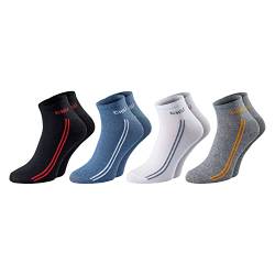 ChiliLifestyle Sneaker Man Socken, 4 Paar, für Herren, Sport und Freizeit, atmungsaktiv, Baumwolle, weiß, schwarz, blau, Jeans, grau, designed in Germany von CHiLI Lifestyle Socks