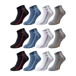 ChiliLifestyle Sneaker Sport Socken, 12 Paar, für Damen und Herren, Sport und Freizeit, atmungsaktiv, Baumwolle, weiß, schwarz, blau, Jeans, grau, designed in Germany von CHiLI Lifestyle Socks