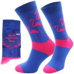 ChiliLifestyle Socks - 1 Paar Geschenksocken Variante Flamingo Größe 41-45 für Damen & Herren atmungsaktiv nachhaltig produziert von CHiLI Lifestyle Socks