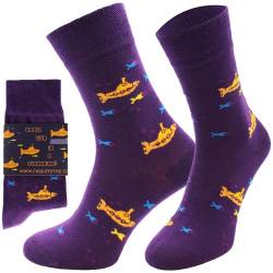 ChiliLifestyle Socks 1 Paar Geschenksocken mit witziger Banderole für Damen & Herren atmungsaktiv und nachhaltig produziert, Größe:36-40, Variante:Submarine von CHiLI Lifestyle Socks