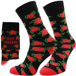 ChiliLifestyle Socks 1 Paar Geschenksocken mit witziger Banderole für Damen & Herren atmungsaktiv und nachhaltig produziert, Größe:41-45, Variante:Rose von CHiLI Lifestyle Socks