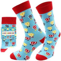 ChiliLifestyle Socks Motivsocken "Happy Birthday" Größe 36-40 für Damen & Herren Luftballons Geburtstag atmungsaktiv nachhaltig produziert von CHiLI Lifestyle Socks