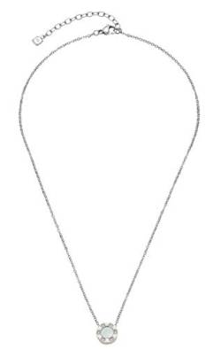 CIAO BY LEONARDO Damen-Halskette Beppa, Edelstahl mit Anhänger mit Perlmutt und Zirkonia-Steinchen, mit Karabinerverschluss, Länge 400 mm, 016910 von CIAO BY LEONARDO