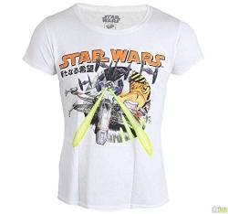 CID Damen Star Wars-Manga X-Wing T-Shirt, weiß, X-Large von CID