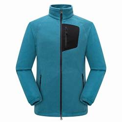 CIKRILAN Herren Thermo Fleece Full Zip Langarm Bodywarmer Outdoorjacke Mantel Lässige warme Polar Fleece Jacke(M,Meeresblau) von CIKRILAN