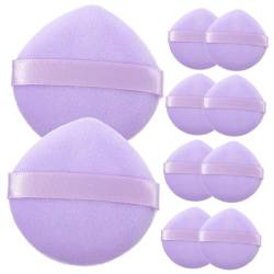 10 Stk Lila Puderquaste Cremes Puff Make-up-puff Lose Puderquaste Kosmetische Puffs Puderquaste Für Frauen Loser Violett Flanell Kleiner Hauch Schwamm Kleiner Wassertropfen von CIMAXIC