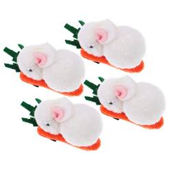 4 Häschen Haarnadel Hasenhaarnadel ostern haarnadeln Haarschmuck für Kinder haarspange kinder Haarschmuck für Babymädchen Alligator-Haarspangen schöne Haarspange Mini von CIMAXIC