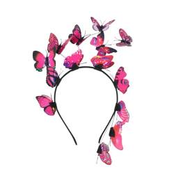 Haarschmuck Schmetterling Kostüm Stirnband Performance-Stirnband Haargummis Haarklammer kreative Kopfbedeckung frauen kopfschmuck Charme Kleidung Schmetterlingskopf Haarnadel Damen von CIMAXIC