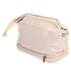 Kosmetiktasche Aufbewahrungstasche Karierte Schminktasche Klare Schminktasche Schminktaschen Für Frauen Reisezubehör Matte Pfirsichhaut Make-up-pinseletui Grosse Kapazität Reisen von CIMAXIC