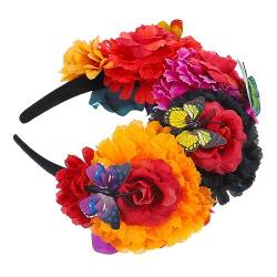 Mexikanische Haar-Accessoires, mexikanische Kostüme für Damen, mexikanische Blumen für Haare, , Stirnbänder, mexikanische Hüte für Frauen, Blumenkrone, mexikanische Accessoires für Frauen, von CIMAXIC