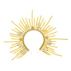 -Stirnband Unserer Lieben haarschmuck Halloweenkostüm Stirnband gold Lorbeerblätter Caprihosen für Damen elegant Gothic-Kleidung Haarreifen für Haarreif spitz von CIMAXIC