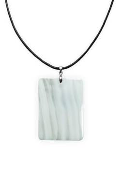 CINNEA Halskette »AURASCHUTZ« (OLLANE-Kollektion) - Mit rechteckiger Perlmutt-Anhänger, ein Symbol für den Schutz der Aura, Farbe:weiß von CINNEA