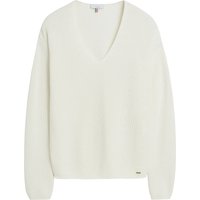 CINQUE Pullover, überschnittene Schultern, V-Ausschnitt, für Damen, weiß, L von CINQUE