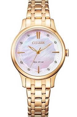 CITIZEN Damen Analog Quarz Uhr mit Edelstahl Armband EM0893-87Y von CITIZEN