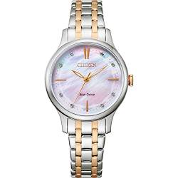 CITIZEN Damen Analog Quarz Uhr mit Edelstahl Armband EM0896-89Y von CITIZEN