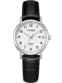 CITIZEN Damen Analog Quarz Uhr mit Leder Armband EU6090-03A von CITIZEN