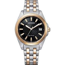 CITIZEN Herren Analog Quarz Uhr mit Edelstahl Armband EO1213-85E, Schwarz von CITIZEN