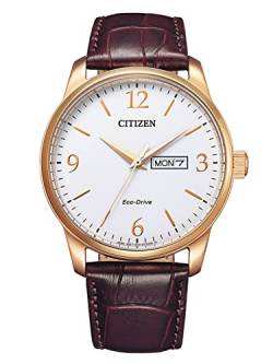 CITIZEN Herren Analog Quarz Uhr mit Leder Armband BM8553-16AE von CITIZEN