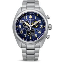 CITIZEN Herren Analog Quarz Uhr mit Titan Armband AT2480-81L von CITIZEN